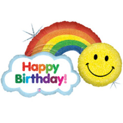 40吋太陽彩虹生日快樂氣球