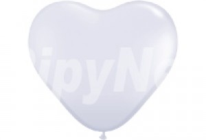 10吋白色心型氣球
